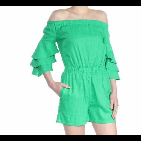 XOXO Pants - *NWT* XOXO Tiered Sleeve Off The Shoulder Romper